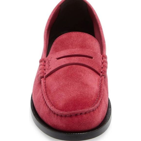 Saint Laurent YSL Logo Monogram Men's Red Suede Loafer "Le Loafer" 10 US… - Picture 6 of 6
